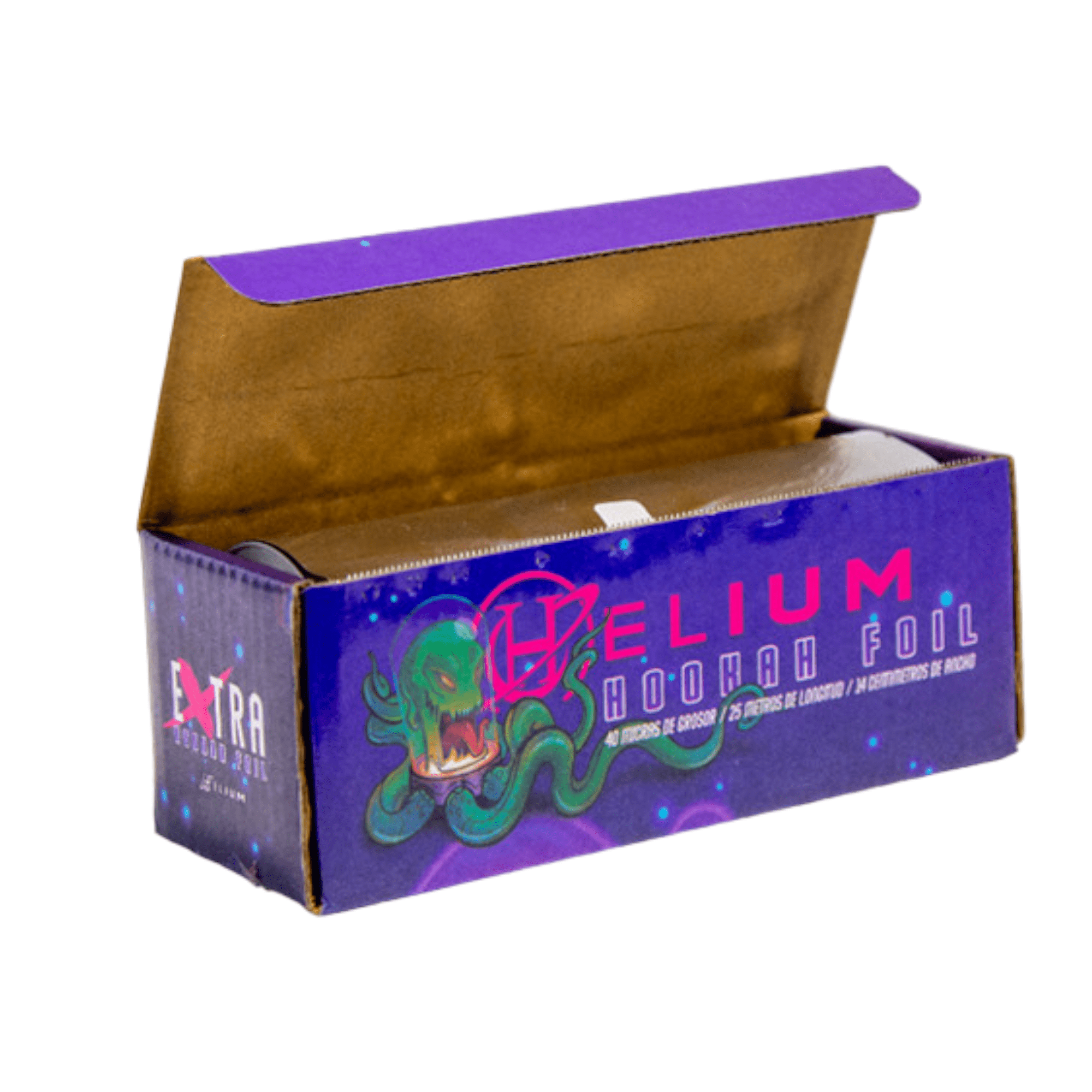 papel aluminio Helium 40 micras para cachimba con cortador