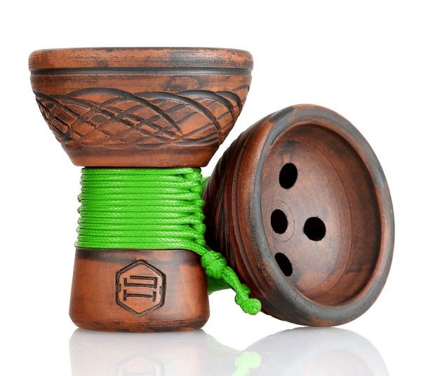 cazoleta Japona Hookah Turkish Bowl Green de barro estilo turco