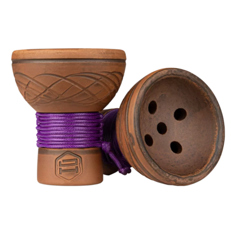 cazoleta Japona Hookah Turkish Bowl Purple de barro estilo turco