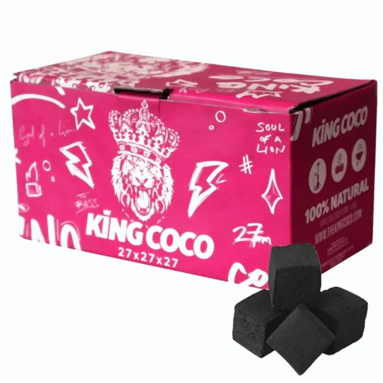 carbón King Coco 27 MM de larga duración y calor estable
